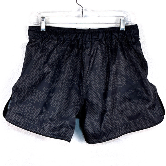 Hayabusa Shorts Mens M Black Gray Hex Camo MMA Grappling Jiu-Jitsu Muay Thai - Picture 8 of 10